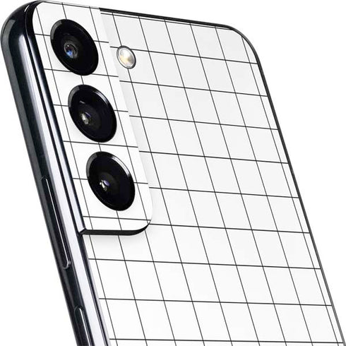 White Grid Galaxy S22 Skin